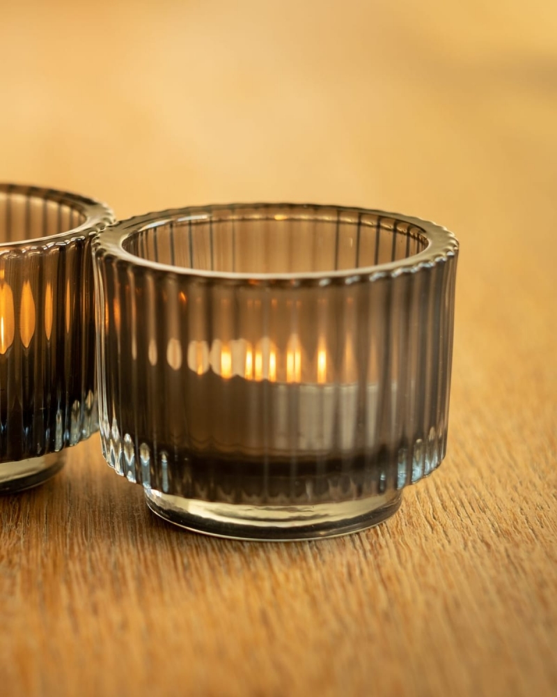 Ribbed Glass Votives